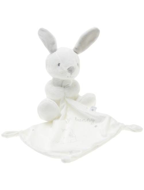  baby comforter my little bunny sweet dreams white grey 